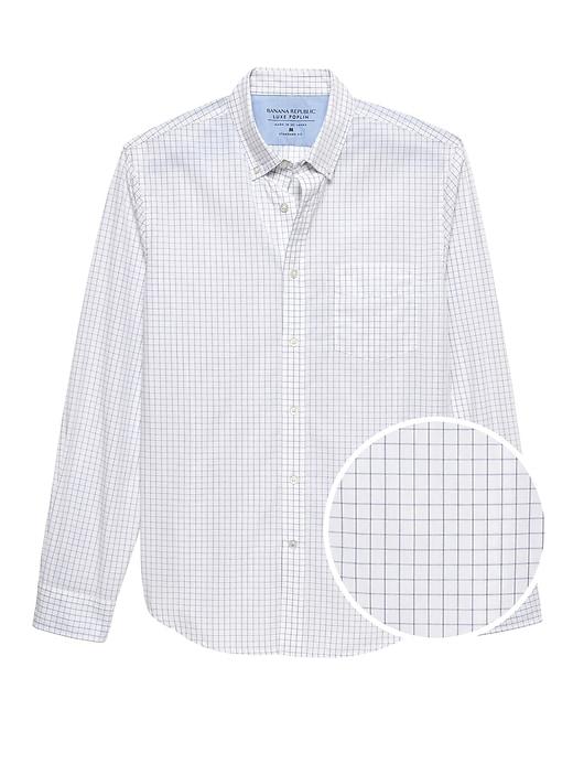 Banana Republic Standard-fit Luxe Poplin Grid Shirt