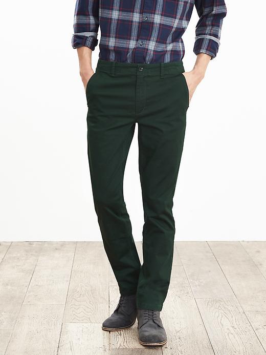 Banana Republic Mens Aiden Slim Flannel Lined Chino Size 32w 36l Tall - Green