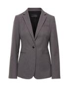 Banana Republic Womens Long And Lean-fit Navy Sparkle Blazer Black Size 12