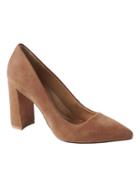 Banana Republic Womens Madison 12-hour Block-heel Pump Nutmeg Size 6