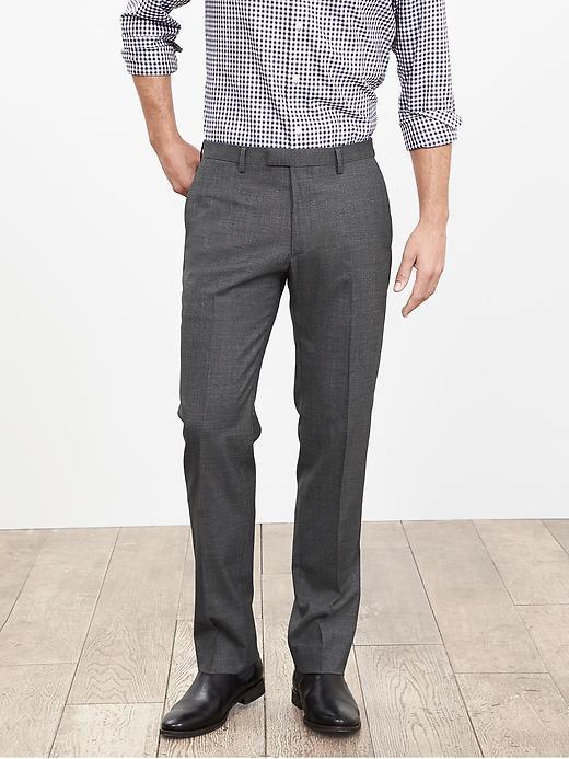 Banana Republic Mens Modern Slim Textured Gray Wool Suit Trouser Size 34w 36l Tall - Gray Texture