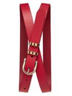 Banana Republic Double Keeper Skinny Belt - Red