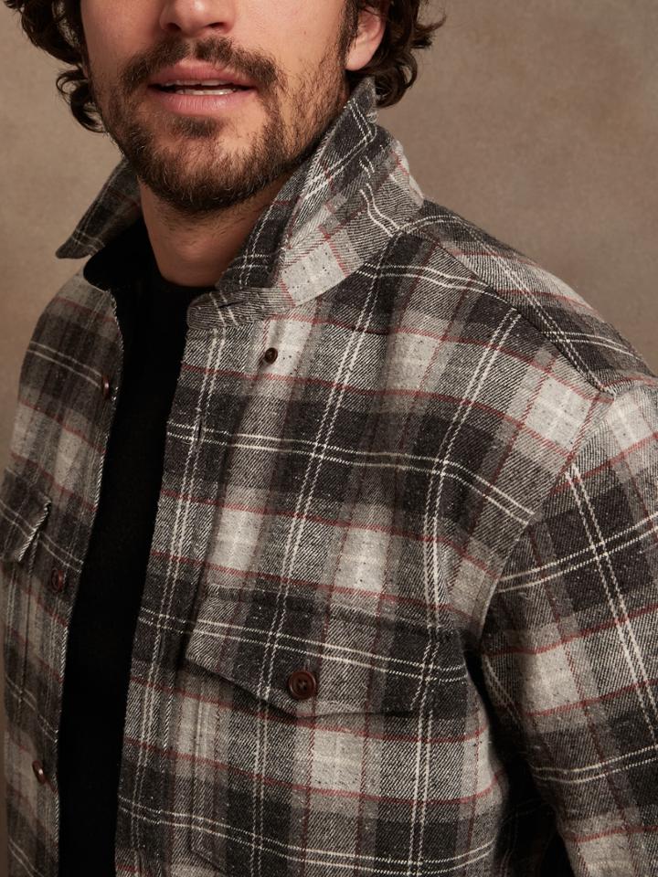 Donegal Plaid Shirt Jacket