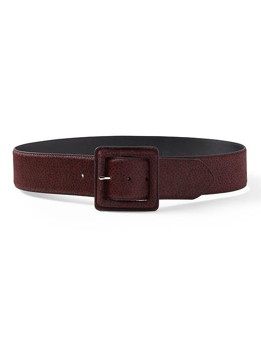 Banana Republic Womens Wide Covered Buckle Waist Belt Burgundy Size Xs