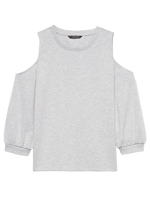 Banana Republic Womens Cold-shoulder Sweater Heather Gray Size M