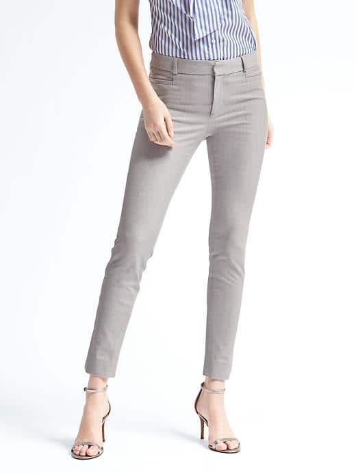 Banana Republic Sloan Fit Solid Pant - Light Gray