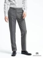 Banana Republic Mens Standard Monogram Grey Wool Blend Suit Trouser - Gray Texture