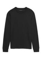 Banana Republic Mens Core Temp Waffle-knit Long-sleeve T-shirt Black Size M
