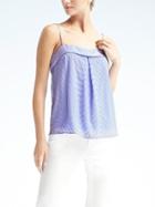 Banana Republic Womens Eyelet Swing Cami - Cerulean Blue