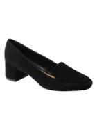 Banana Republic Womens Low Block-heel Smoking Slipper Black Suede Size 7