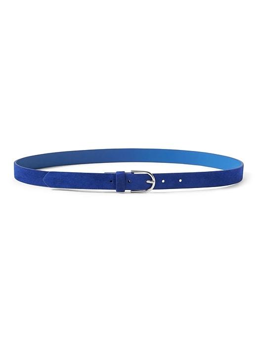 Banana Republic Womens Italian Suede Trouser Belt Royal Blue Size Xs