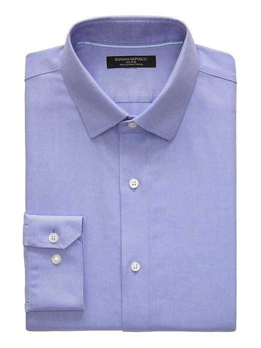 Banana Republic Mens Grant Slim-fit Non-iron Shirt Purple Dusk Size M