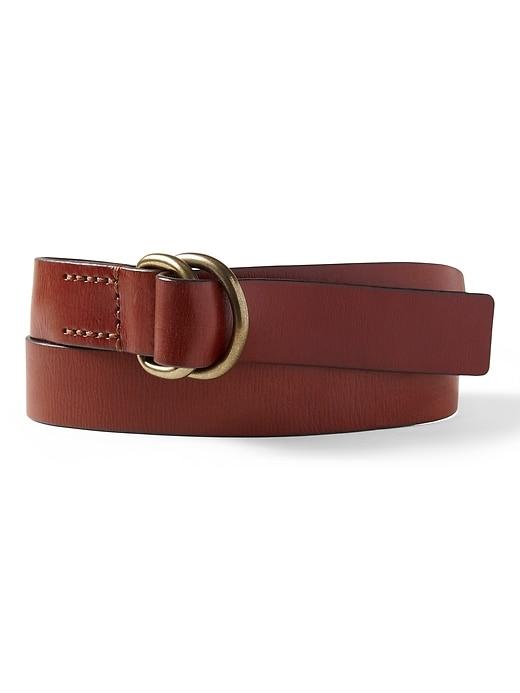 Banana Republic Mens Leather D-ring Belt Whiskey Size S