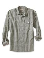 Banana Republic Mens Heritage Grant Fit Green Cotton/linen Shirt Size L Tall - Jungle Green