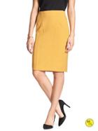 Banana Republic Womens Factory Seamed Pencil Skirt Size 0 - Gelded Gold