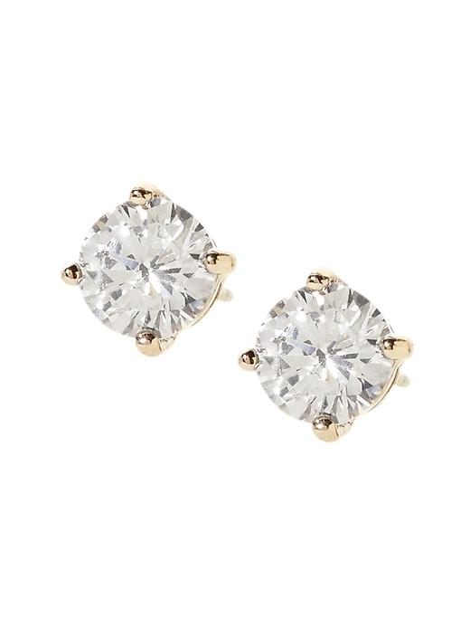 Banana Republic Womens New Round Cz Earring Clear Size One Size
