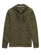 Banana Republic Mens Brushed Waffle-knit Hoodie Forest Green Size M
