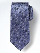 Banana Republic Mens Wildflower Silk Nanotex Tie Blue Granite Size One Size