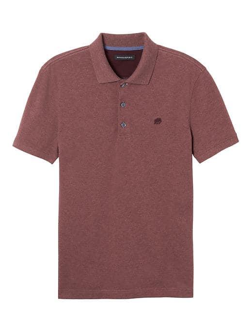 Banana Republic Slim Pique Polo - Dried Morello
