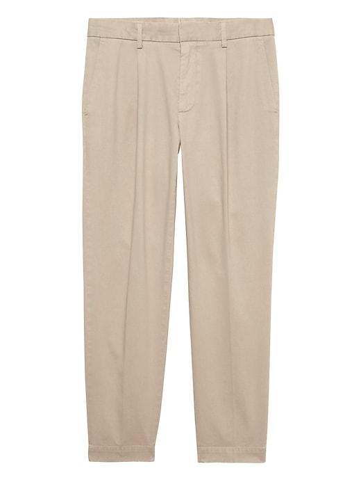 Banana Republic Mens Japan Online Exclusive Athletic Tapered Pleated Traveler Pant Khaki Size 34w
