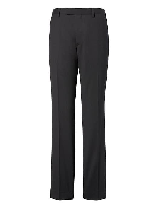 Banana Republic Mens Standard Solid Italian Wool Suit Pant Dark Charcoal Size 28w