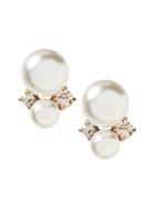 Banana Republic Womens Pearl Cluster Stud Earring Gold Size One Size