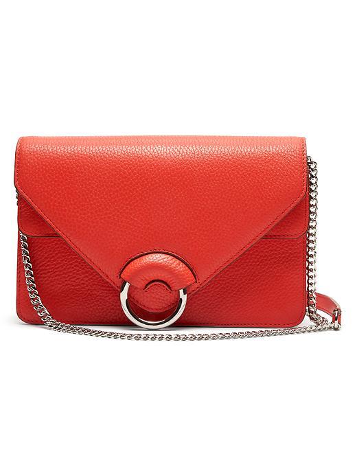 Banana Republic Red Italian Leather Accordion Bag Size One Size - Geo Red