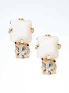 Banana Republic White Opal Palace Stud Earring - White