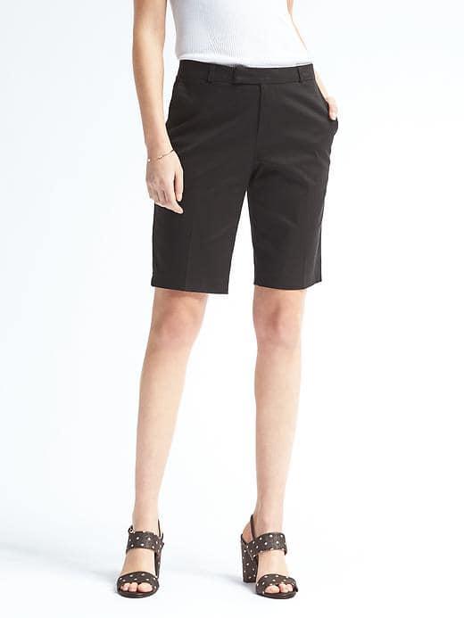 Banana Republic Womens Avery Fit Bermuda Short - Black