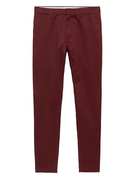 Banana Republic Mens Mason Athletic Tapered Rapid Movement Chino Pant Ruby Red Size 35w
