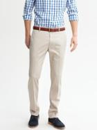 Banana Republic Mens Tailored Slim Non Iron Cotton Pant Size 42w 32l - Washed Stone