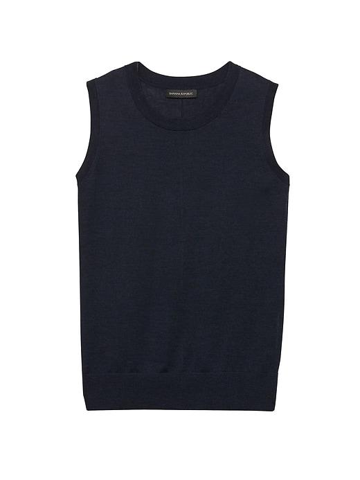 Banana Republic Womens Machine-washable Merino Sweater Shell Navy Size S