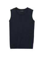 Banana Republic Womens Machine-washable Merino Sweater Shell Navy Size S