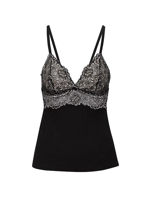 Banana Republic Womens Cosabella   Pret-a-porter Camisole Black & Stone Size L