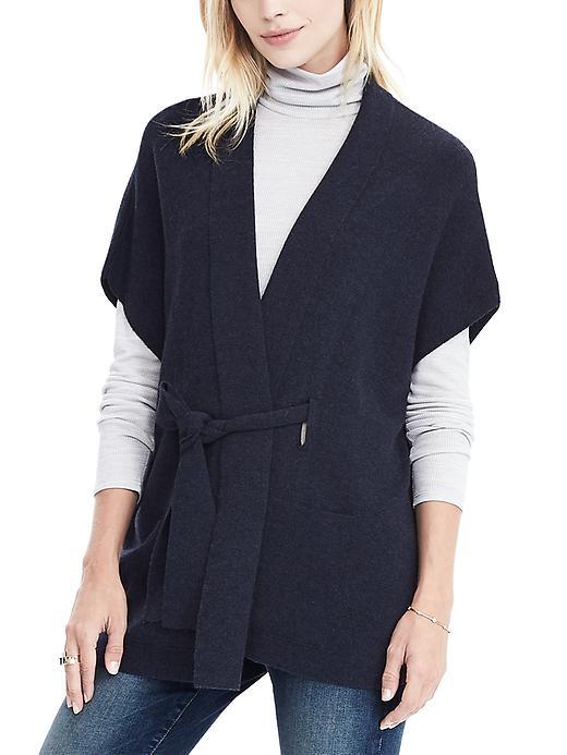 Banana Republic Womens Tie Poncho Size M/l - Indigo