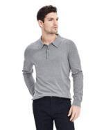 Banana Republic Mens Silk Cotton Cashmere Sweater Polo - Chrome Grey