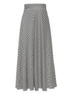 Banana Republic Womens Stripe Maxi Skirt Black & White Stripe Size 4