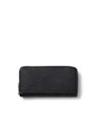 Banana Republic Mens Luxe Vintage Louis Vuitton Black Epi Zippy Wallet - Black