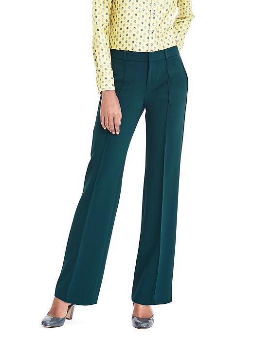 Banana Republic Wide Leg Bi Stretch Pant - Loch Green