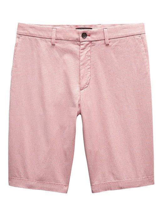 Banana Republic Mens 11 Stretch-cotton Emerson Straight Stripe Short Chili Pepper Red Size 36w