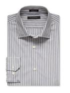 Banana Republic Mens Grant Fit Supima Cotton Stripe Shirt Size Xxl Tall - Gray Sky