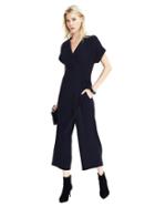 Banana Republic Womens Short Sleeve Tie Waist Jumper - Preppy Navy