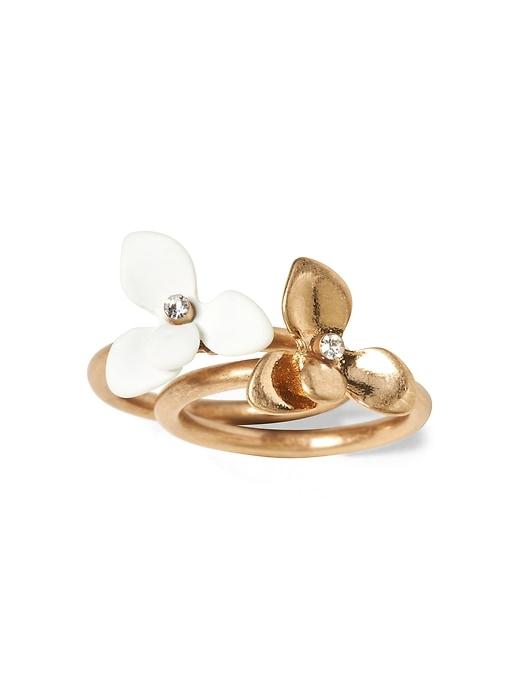 Banana Republic Floral Stacking Rings