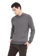 Banana Republic Mens Wool Pullover Hoodie - Gray Sky