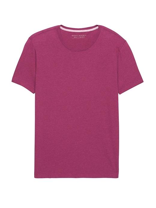 Banana Republic Mens Soft-wash Crew-neck T-shirt Magneta Purple Size Xxs