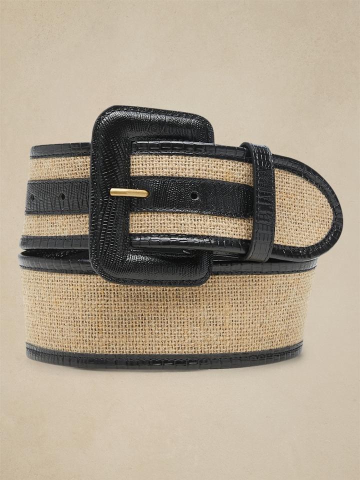 Heritage Linen & Leather Belt