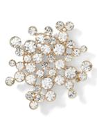 Banana Republic Womens Sparkle Cluster Brooch Gold Size One Size