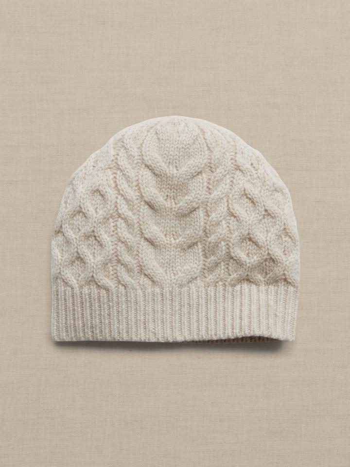 Baby Merino-cashmere Cable Beanie