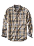 Banana Republic Mens Slim Fit Tri Check Luxe Flannel Shirt Size L Tall - Mojave