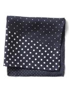 Banana Republic Mens Mixed Dot Silk Pocket Square Navy Size One Size